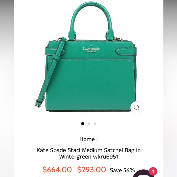 Kate Spade Staci Green Purse - Picture 6 of 9